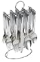 Cambridge Silversmiths Caravel 20-Piece Chrome Flatware Set with Hanging Rack, Service for 4