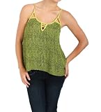 Mustard Seed Multi Strapped Polka Dotted Retro Blouse in Green