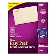 Avery Easy Peel 1/2 x 1 3/4 Inch Clear Return Address Labels 2000 Pack (5667)