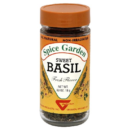 Spice Garden Sweet Basil, .625-Ounce Jar (Pack of 8)