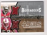 PATRICK WILLIS GAINES ADAMS 2007 SPX Freshman Tandems DUAL JERSEY RC Rookie Card San Francisco 49ers Tampa Bay Buccaneers Football