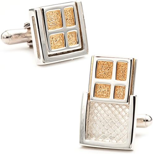 Silver and Vermeil Sliding Door Locket Cufflinks