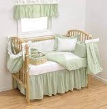 Four Piece Classic Gingham Seersucker Baby Bedding Set - Classic Sage