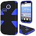 LG Sunrise Lucky L15G L16C Case - Wydan (TM) Dynamic Hybrid Heavy Duty Hard Case Skin Protective Cover For LG Sunrise Lucky L15G L16C - Black on Blue w/ Wydan Stylus Pen