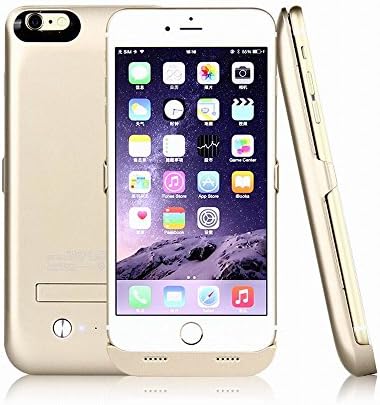Iphone 6 + /6s + Battery Case - Power Charger Portable Case for 5.5 Inch Iphone 6 Plus/6s Plus, 4200mah Rechargeable Backup Battery Wireless Power Bank Charging Cases (Silver)