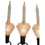 Brite Star Christmas Bubble Lights, Clear with Silver Glitter