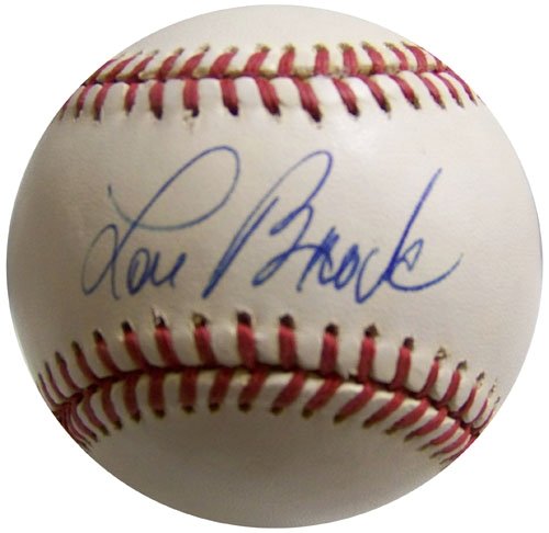 Lou Brock St. Louis Cardinals Autographed/Hand Signed Baseball