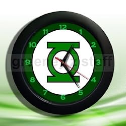Green Lantern DC Comic Wall Clock With Button/Badge Set