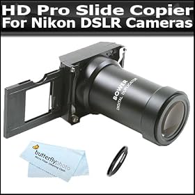 HD Pro Slide Copier for Nikon D5100 D200 D100 D70s D80 D70 D50 D5000 D3000 D300S D90 D40 D40X D60 D3 D2H D3X BP MicroFiber Cleaning Cloth