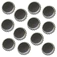 New Silver Crown Bottle Caps For Crafts, Scrapbooking, Jewelry (50 Pieces)