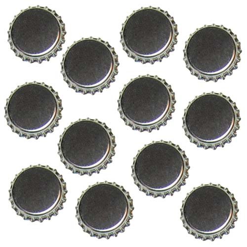 Silver Chrome Flattened Bottle Caps