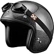 SparX Sparkle Adult Pearl Harley Touring Motorcycle Helmet - Black