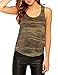 Haoduoyi Womens Floaty Swing Military Camo Tank Tops T Shirt