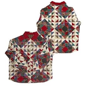ZK Patchwork Christmas Theme Christmas Xmas Sparkle Jacket - Reversible SM,MD,LG,XL (CLICK... by TheMountainLine