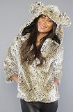 51zyjeJujwL. SL160  Sauce The Mickey Ear Coat in Leopard Vegan Fur,Winter Coats & Jackets for Women