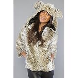 Sauce The Mickey Ear Coat in Leopard Vegan Fur,Winter Coats & Jackets for Women