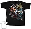 WWE John Cena Blue Lights Black Adult Mens T-shirt