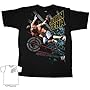 WWE John Cena Blue Lights Black Adult Mens T-shirt