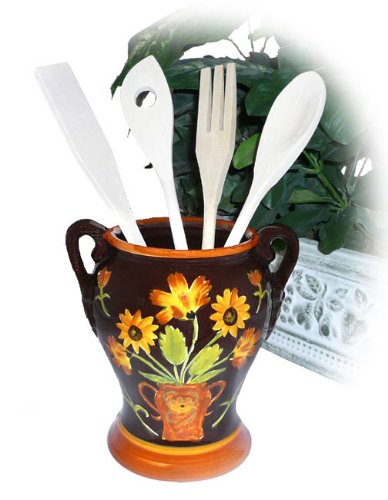 English Sunflower Handpainted Kitchen Tool Set