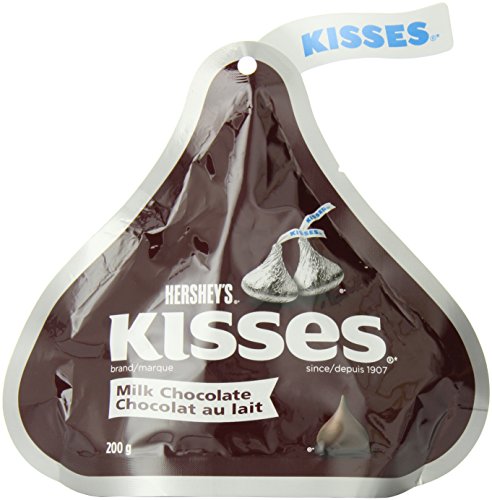 Hershey's Milk Chocolate Kisses in Kiss-Shaped Pouch, 200 Gram