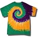 Youth Tie Dye Mania Mardi Gras Swirl Tie-Dye Short Sleeve T-Shirt