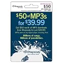 Rhapsody $50 MP3 Gift Card