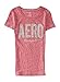 Aeropostale Women's Space-Dye Aero Heathered Graphic T Shirt S Red Bark