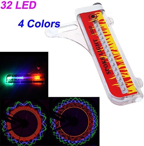 32 Patterns 32 Led 4 Colors Bicycle Wheel Light Bike Cycling Flash Tire Valve Wheels Spoke Light