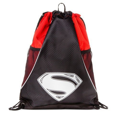 VTS Men's Superman Dawn of Justice Drawstring Bag Black