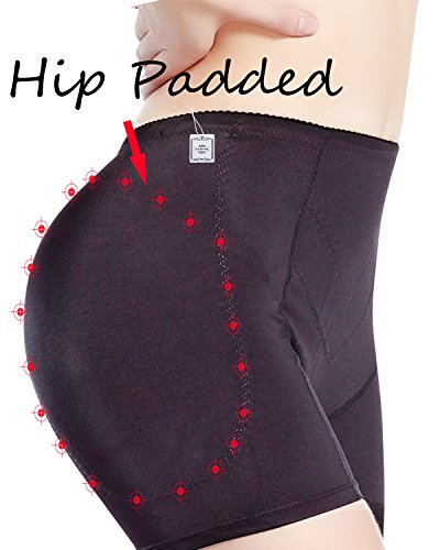Junlan Women's Padded Seamless Butt Hip Enhancer Panties Boy Shorts