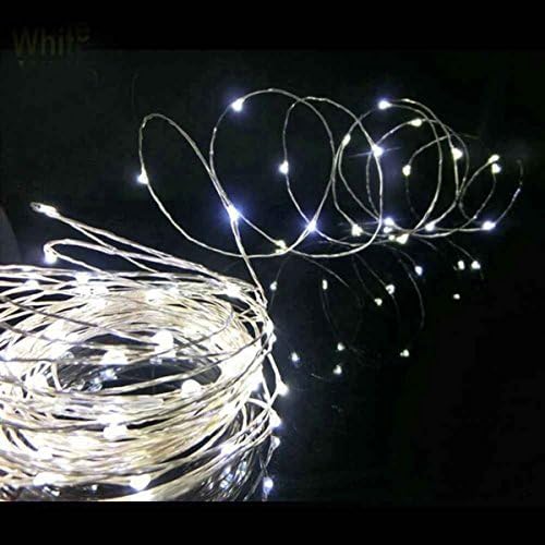 Tumtung 14ft 40 Leds Flexible Copper Wire LED String Lights AA Battery Powered, Holiday Home Decorative LED Lights (Cool White)