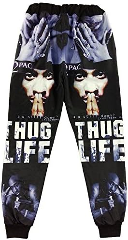 2015 New Unisex Hipster Thug Life Poster 3d Print Sweatpants Joggers Meduim