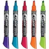 Quartet Dry Erase Markers 12 Pk, EnduraGlide, Chisel Tip, BOLD COLOR, Assorted Vivid Colors (5001-VECR)