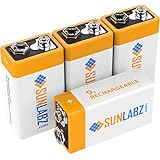 SunLabz&reg; 9V Rechargeable Batteries (4 Pack) Highest Performance NiMH 300mAh