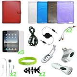 CrazyOnDigital Accessories Case Cover with Charger and Screen Protector for Apple iPad 2/ iPad 3 (20-item). CrazyOnDigital Retail Package