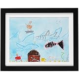 Child Artwork Frame - Lil DaVinci Artwork Display Cabinet Frames & Stores Up to 50 Masterpieces - 12" by 18" (Black)
