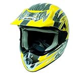 New Motocross ATV Dirt Bike MX Adult Racing Helmet , Yellow, L