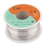 uxcell　糸はんだ　60/400.3mmロジンコアはんだワイヤー　鉛製シルバーグレー　溶接アイアンリール