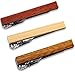 3 Pc Skinny Wood Tie Bar Clip Set, 1.5 Inch, Macaranduba, Santos Rosewood & Bamboo Gift Boxed