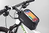 Roswheel Bicycle Bike Frame Tube Bag Water Resistant Bicycle Bag Front Top Tube Pannier Head Tube Bag Bike Frame Storage Bag Transparent PVC with Audio Extension Line for 5.5