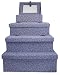 Waverly WVFCB4-JB-K001 Fabric Covered Storage Boxes with Button Tops and Jewelry Box, Nested Set of 4, Kingston Coral, 19 by 14 by 6.9-Inch, Jewelry Box: 10.4 by 8.1 by 3.15-Inch