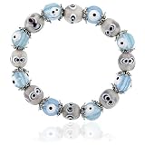 Pugster Italian Blue Evil Eye ball beads Bracelet