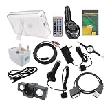 Skque Premium transparent clear screen protector+car&home wall chargers+usb data cable+fold-up docking station+3.5mm Aux cable+RCA cable+FM transmitter+universal wordwide charger adapter for Microsoft ZUNE 30GB 30G MP3 Digital Media Player