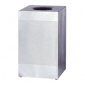 Click here to buy Designer Silhouette Open Top 16-Gallon Trash Receptacle, Stainless Steel URISC14SSPL by United Receptacle.
