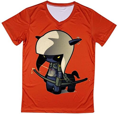 LDGGYZ Sagittarius 3D Print Orange Male V Collar T-shirt