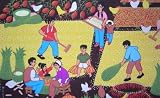 Chinese Peasant Folk Art 15x21 Watercolor Painting #105 - FREE SHIPPING