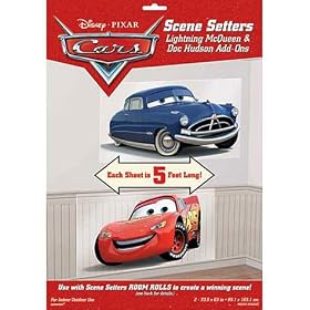 Cars McQueen and Doc Scene Setter Add-Ons