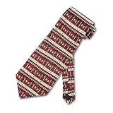Men's Handmade Tie Hieroglyphics Red Silk Necktie
