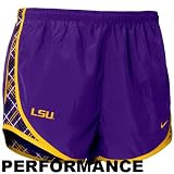 Nike LSU Tigers Ladies Purple Plaid Tempo Performance Shorts
