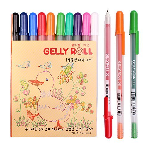 Sakura Pgb10c56 10-piece Gelly Roll Blister Card Gel Ink Pen Set, Fine Point 0.6mm, Assorted Colors Sakura Pgb10c56 10-piece Gelly Roll Blister Card Gel Ink Pen Set, Fine Point 0.6mm, Assorted Colors